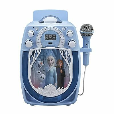 Disney Frozen II CD+G Karaoke w/ Snowflake Projector & Microphone