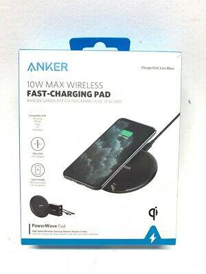 Anker 10W Max Wireless Fast-Charging Pad PowerWave Pad Qi Compatable B2503J12-1 - Raastadeals