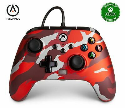 PowerA Xbox Enhanced Wired Controller 1518910-01 Red Camo