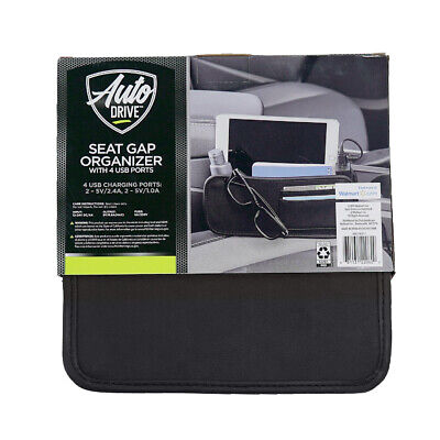 AutoDrive Seat Gap Organization With 4 USB Ports