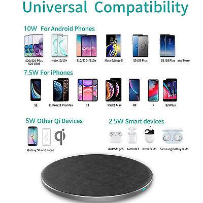 Onn WIAGRY100008483 Wireless Charging Pad, Grey (Fabric) 7.5/10W
