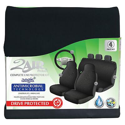 2Air Protect Aegis Car Protector Kit Universal Fit 4 Piece Seat Cover, Black