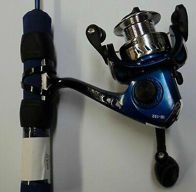 HT Enterprises Ice Blue 24" Super Light Ice Fishing Rod and Reel Combo