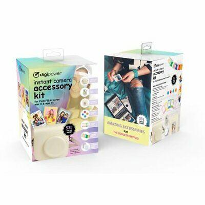 DigiPower Instant Camera Accessory Kit for Fujifilm instax mini 9 & 7s, White