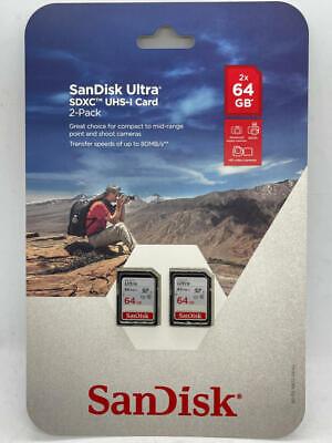 SanDisk Ultra SDSDUUC-064G-AUL12 Two 64GB microSDXC UHS-1 Memory Card 2 Pack