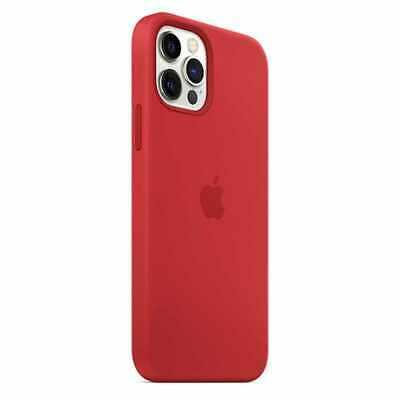 Apple MHLF3ZM/A Silicone Case with MagSafe for iPhone 12 Pro Max, Red - Raastadeals