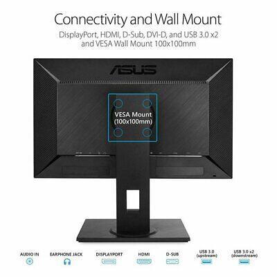 AsusPro 24" Full HD 1920x1080 IPS DP HDMI DVI VGA Ergonomic Back-lit LED Monitor