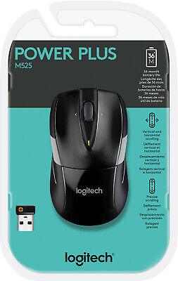 Logitech 910-002696 M525 Wireless Optical Mouse, Black and Gray