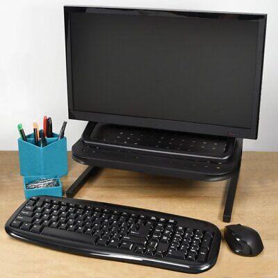 Onn Metal Ventilated Monitor / Laptop Stand, Black, Up to 80 lbs