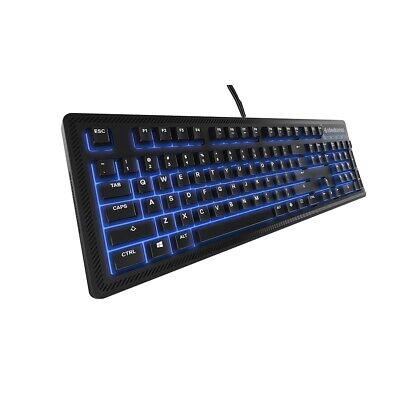 SteelSeries KB-00004 Apex 100 Illuminated Gaming Keyboard, Blue LED Backlit