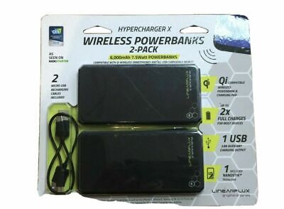 Hypercharger X GPX3BK-QI Wireless Powerbanks 6000mAh 7.5Watt (2pack)