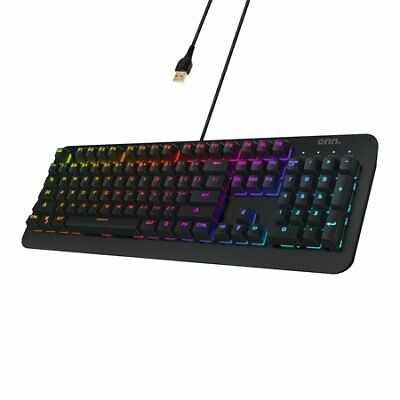 Game Onn RGB Backlit Programmable Mechanical Wired Gaming Keyboard, 104-Keys