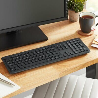 Surf Onn Wireless Silent Full-size Keyboard for PC and Mac, 106 Keys