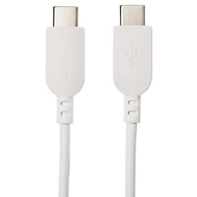 Connect Onn USB-C Cable 3', Transfers Data While Charging, White