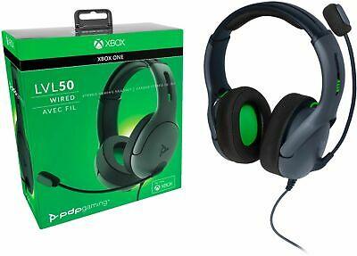 PDP LVL50 Wired Stereo Gaming Headset for Xbox One - Gray/Black GA - SMOKE