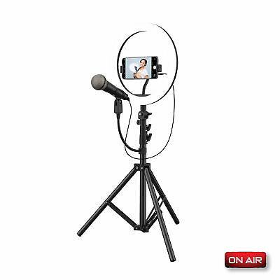 OnAir 7260 10" LED Ring Light w/ Adjustable Tripod, Phone Mount & Microphone GB