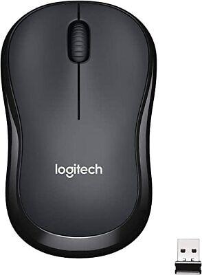 Logitech M220 Silent Plus Wireless Large Mouse, Black