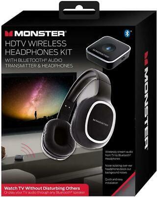 Monster HDTV Wireless Headphones Kit w/ Bluetooth Audio Transmitter, Black