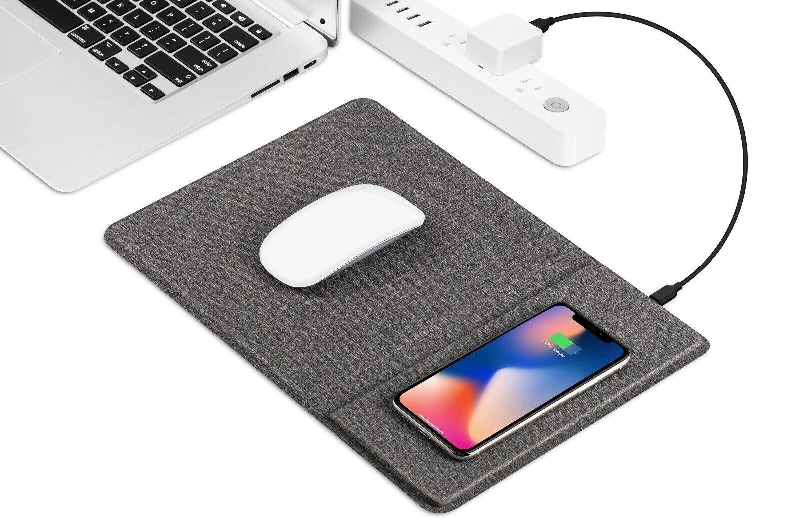 Blackweb 5W Wireless Charging Mouse Pad For All QI-Enabled Devices Phone Charger