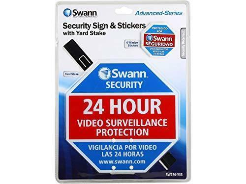 Swann Home Security Camera Sign for Yard and Surveillance System Window Decal