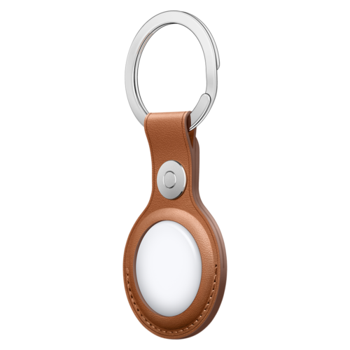 Apple MX4M2ZM/A AirTag Leather Key Ring, Saddle Brown