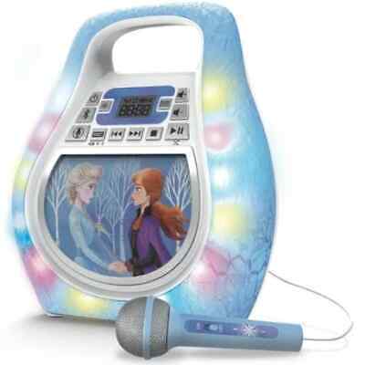 Disney Frozen II FR-558 Bluetooth Portable MP3 Karaoke Machine Player W/ Lights