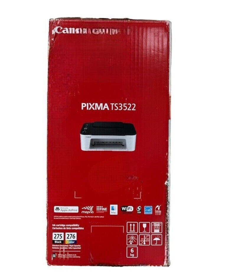 Canon TS3522 Pixma Wireless Inkjet All-In-One Printer, White