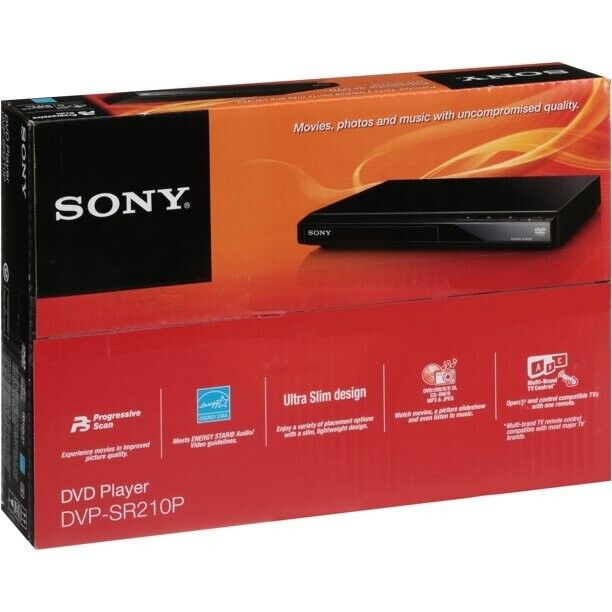 Sony DVD Player - DVP-SR210P Ultra Slim Design, Black