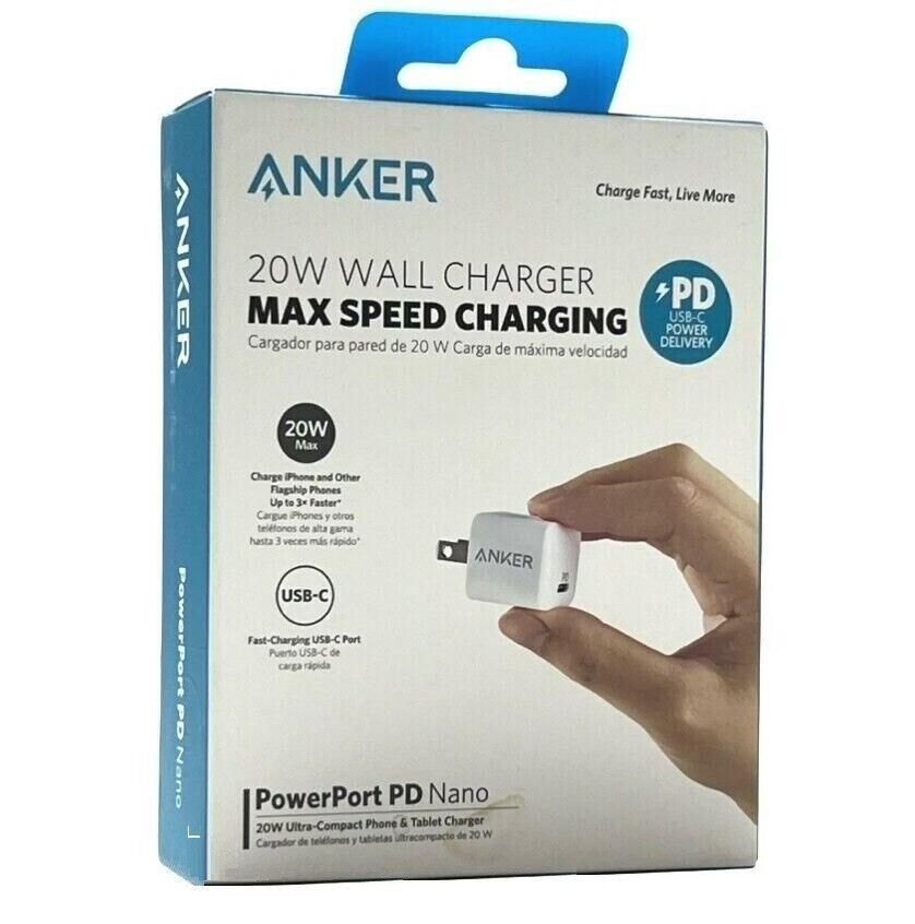 Anker A2634J23-2 PowerPort PD Nano 20W Fast Charging USB-C Wall Charger