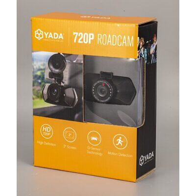 Yada RoadCam HD 720p 2" Screen Wide Angle Dash/Window Mount Camera, Black