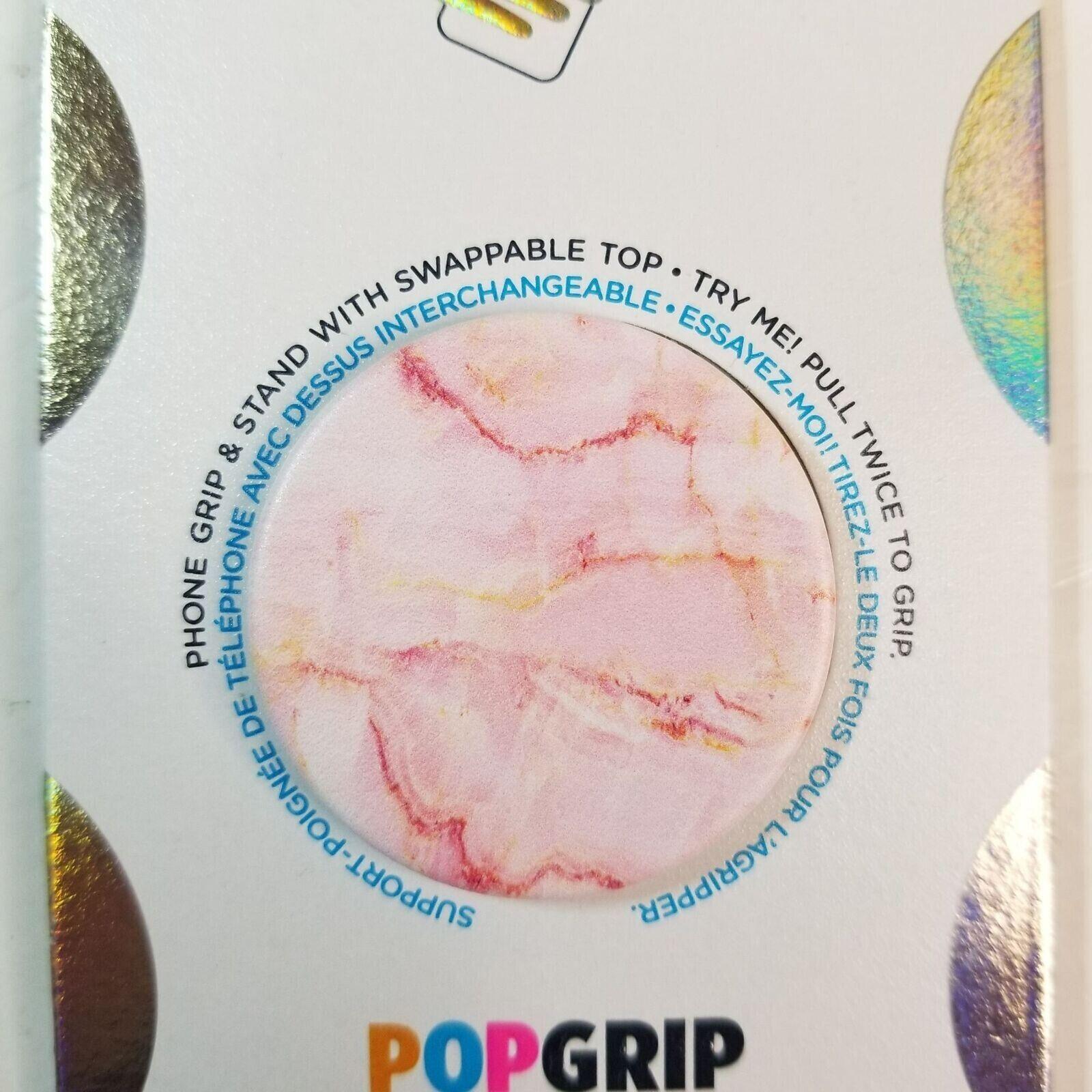 PopSockets PopGrip Expanding Stand and Grip with a Swappable Top - Rose Marble