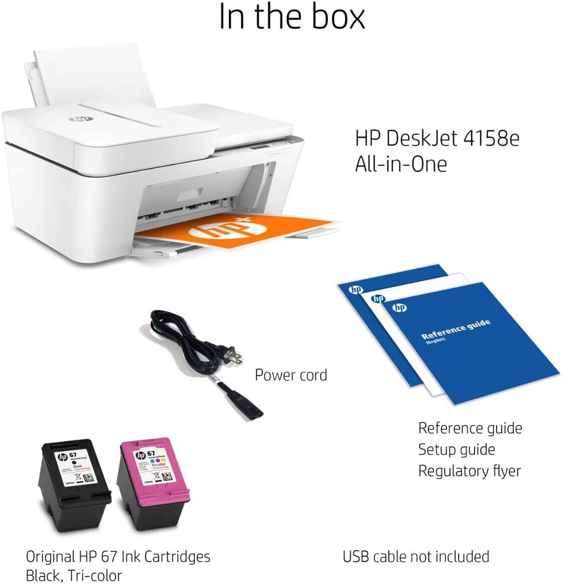 HP 26Q93A DeskJet 4158e All-in-One Wireless Color Inkjet Printer