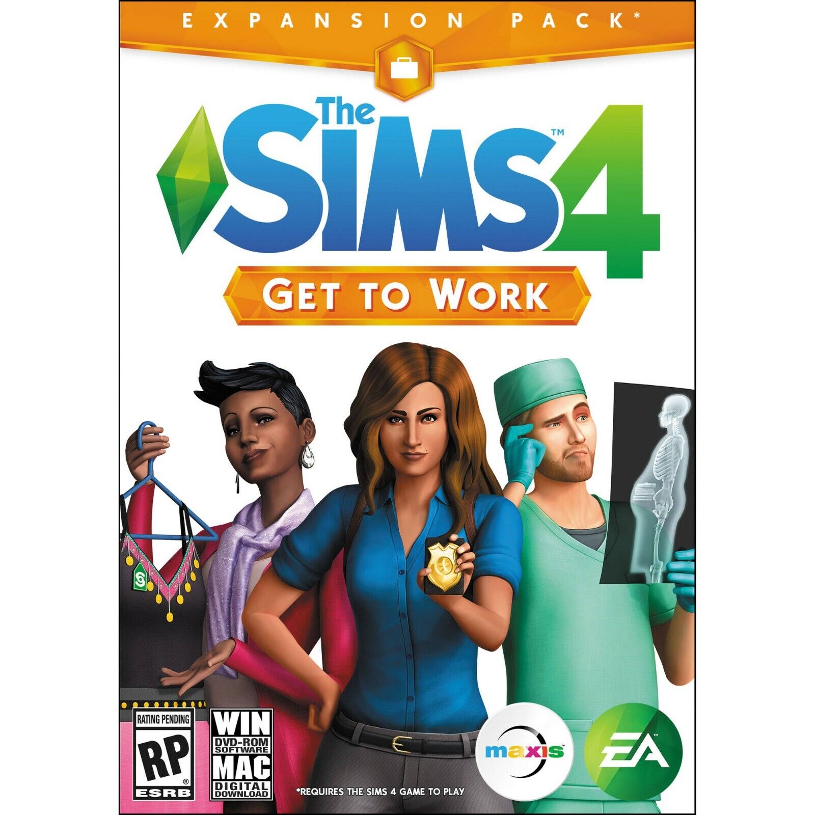 The Sims 4: Get to Work Expansion Pack for DVD-ROM Software/Mac Digital Download