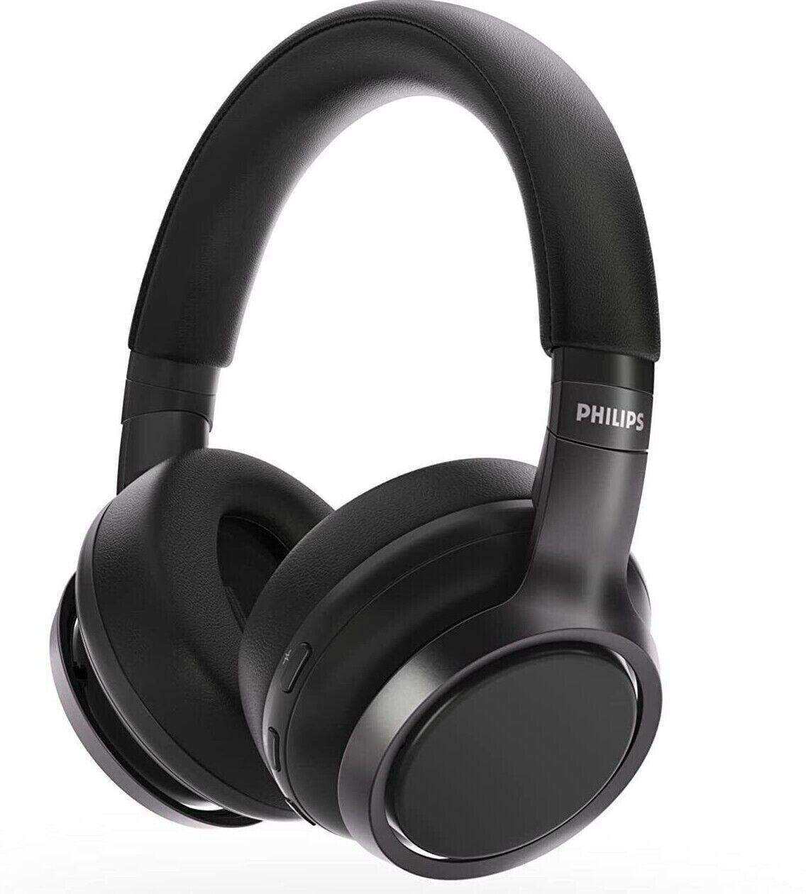 Philips H9505 Pro Noise Canceling Bluetooth Over-Ear Headphones, Black