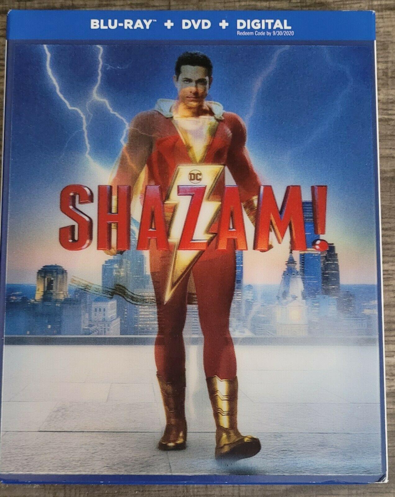 Shazam! (Blu-Ray + DVD, 2019) w/ Slip Cover