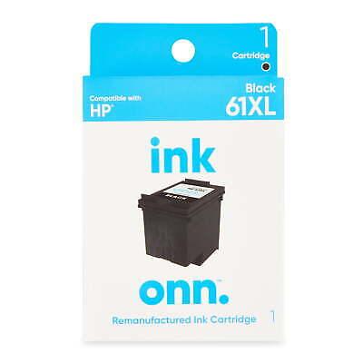 Onn Remanufactured HP 61XL Black Ink Cartridge Replacement - Maximum Capacity