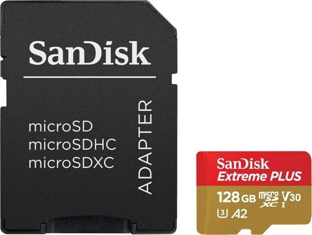 SanDisk Extreme PLUS 128GB microSDXC UHS-I Memory Card (SDSQXBZ-128G-ANCMA)