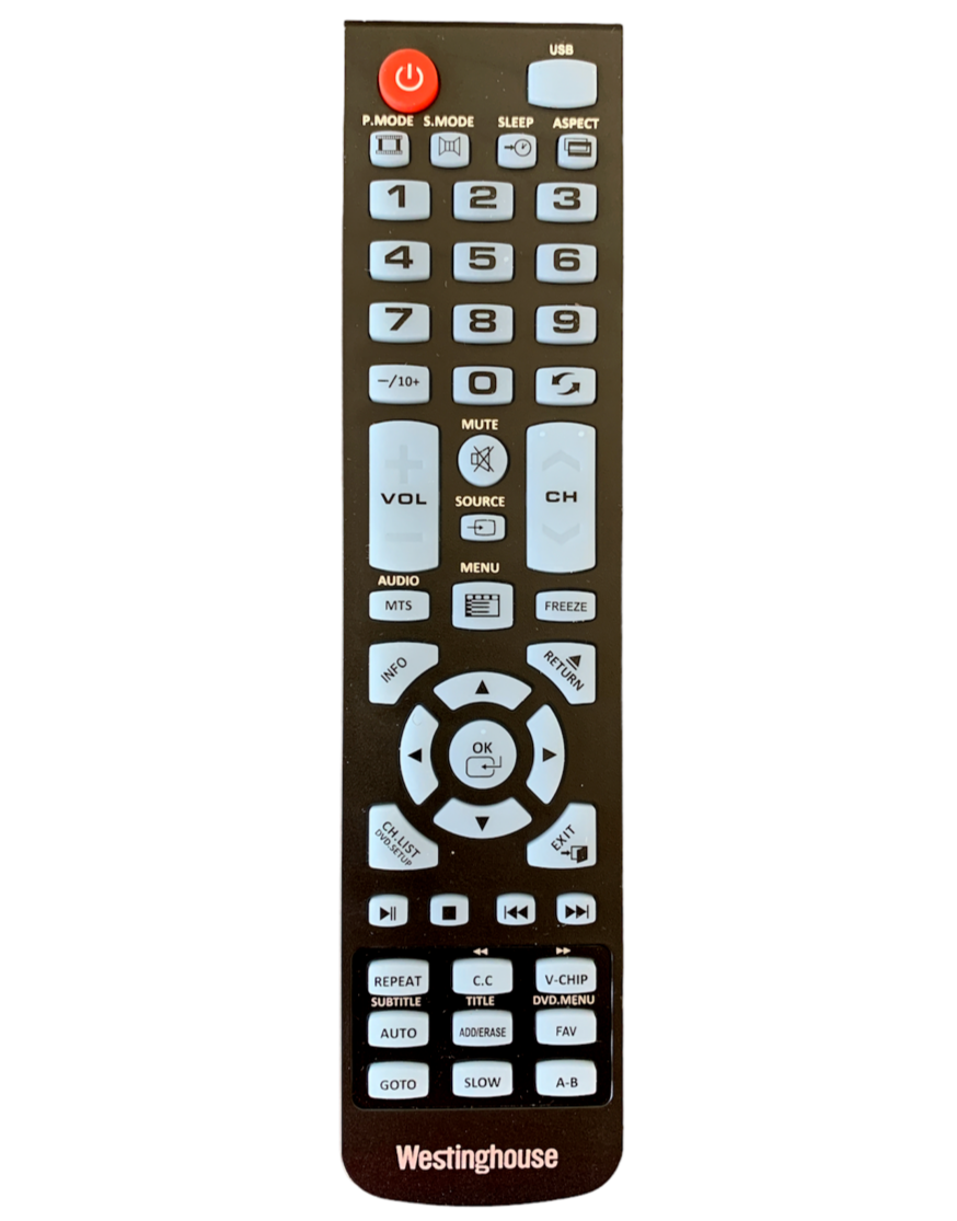 Westinghouse TY-49B-1(2) Replacement Remote Control for TV/DVD Combo