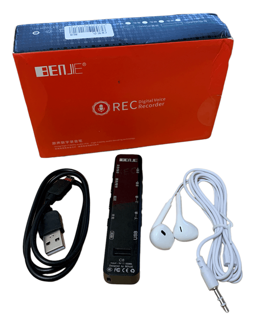 Benjie C8 Rec 8GB Digital Voice Recorder, Black (GB8898-2011)