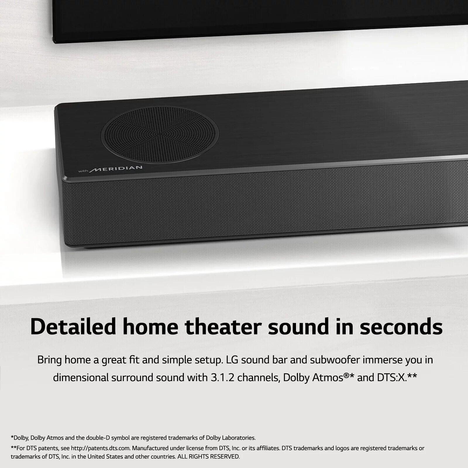 LG SPM7A 3.1.2 Channel High Res Audio Sound Bar with Dolby Atmos and Bluetooth