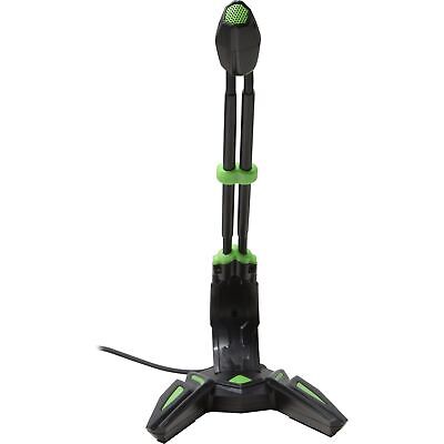iLive IGMIC050GN Gaming Style Wired Microphones, Black/Green