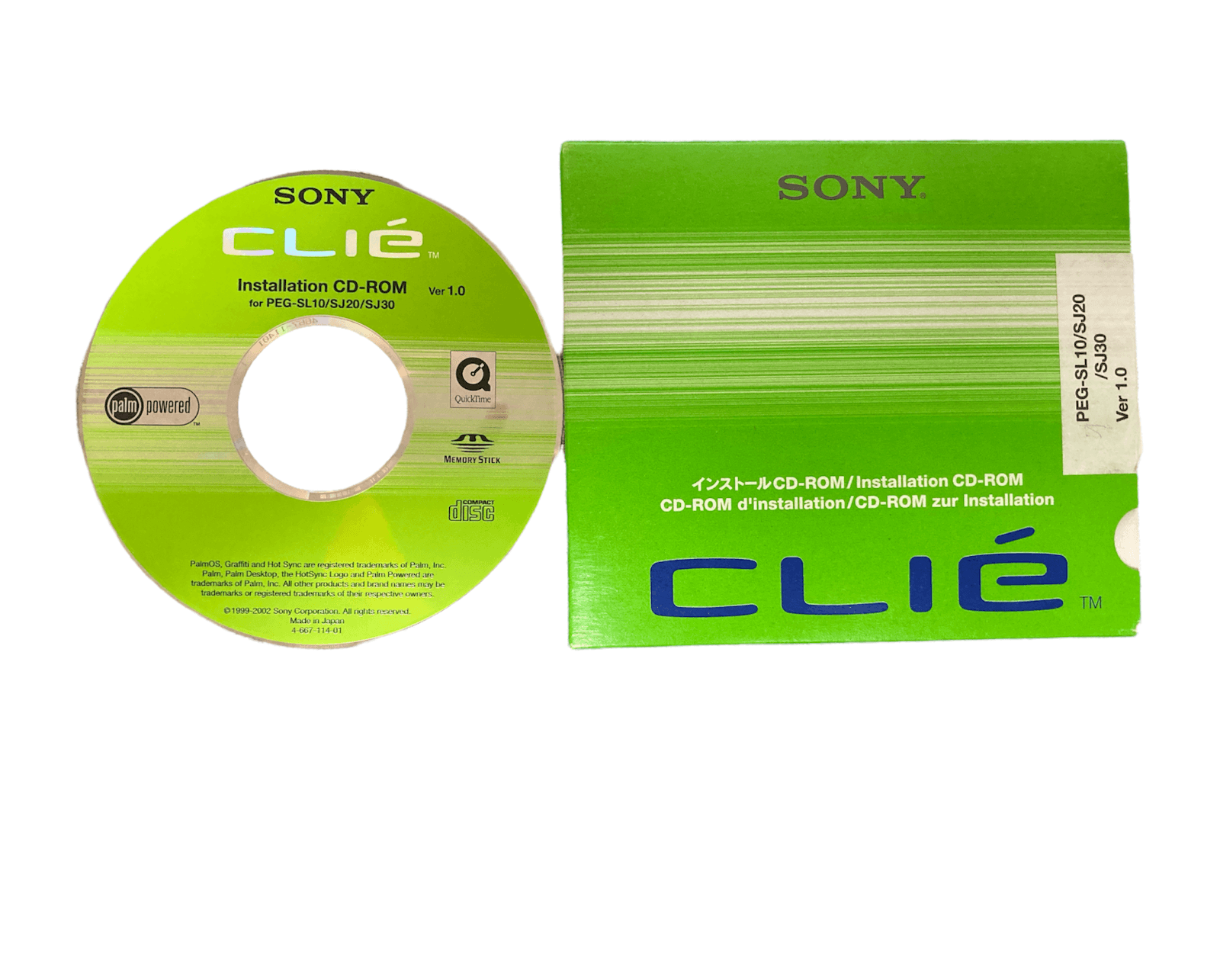 Sony Clie Installation CD-ROM for peg-sl10/sj20/sj30