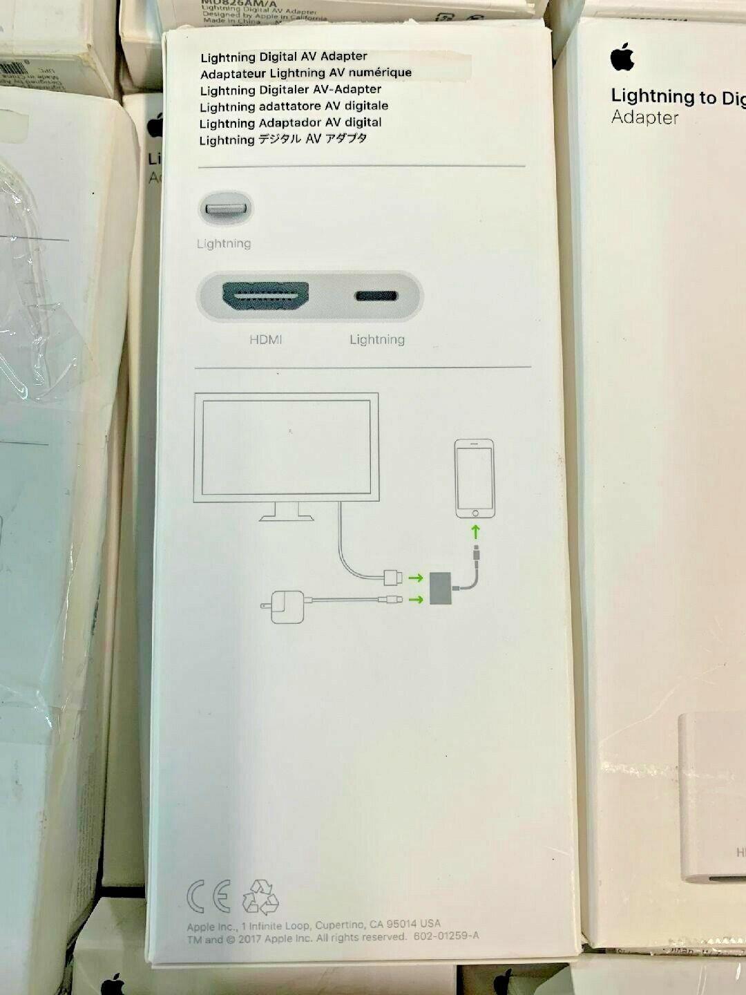 580 RETAIL BOXES of Apple MD826AM/A Lightning Digital AV Adapter