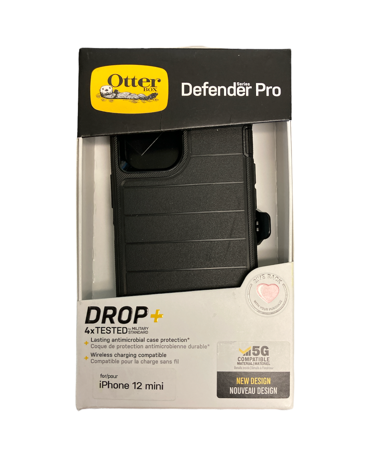 OtterBox 77-65382 Defender Pro Series iPhone iPhone 12 mini/2020 Small, Black