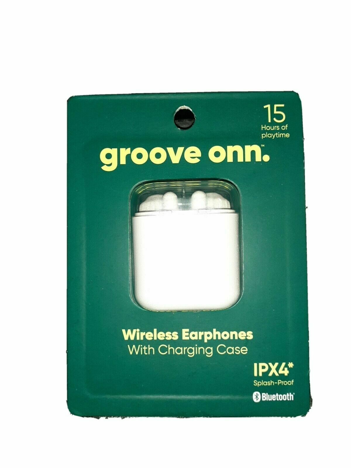 Groove Onn 100016495 Wireless Earphones w/ Charging Case IPX4 Splash-Proof GA