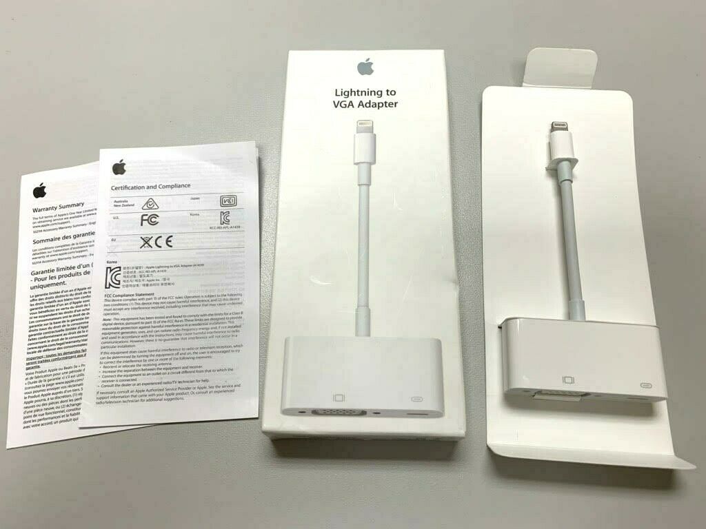 Apple Lightning to VGA Adapter for iPad/iPhone/iPod | | MD825AM/A A1439 | GA