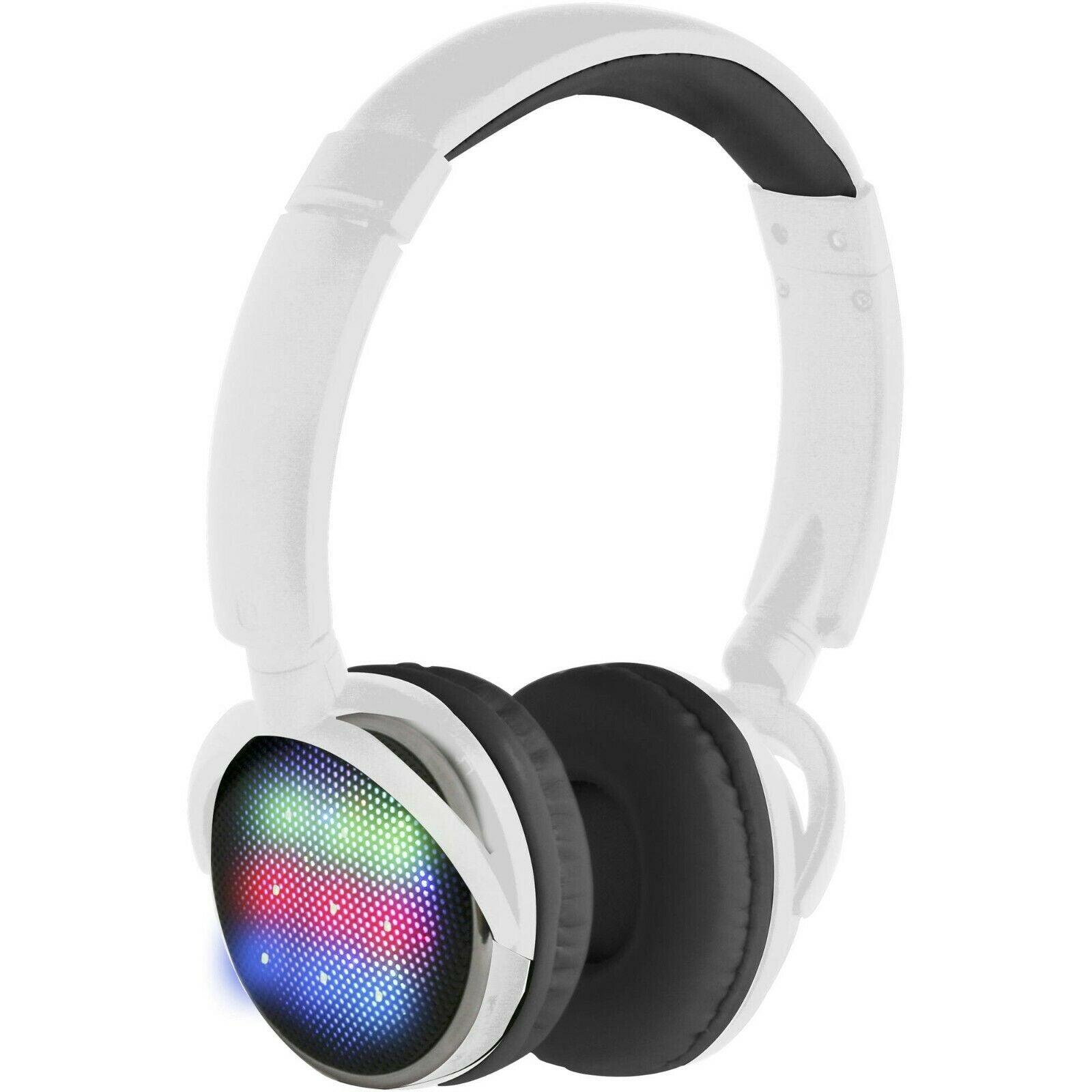 iHip IPLEDBTHP-BKW Flashing LED Light Up Wireless Headphones