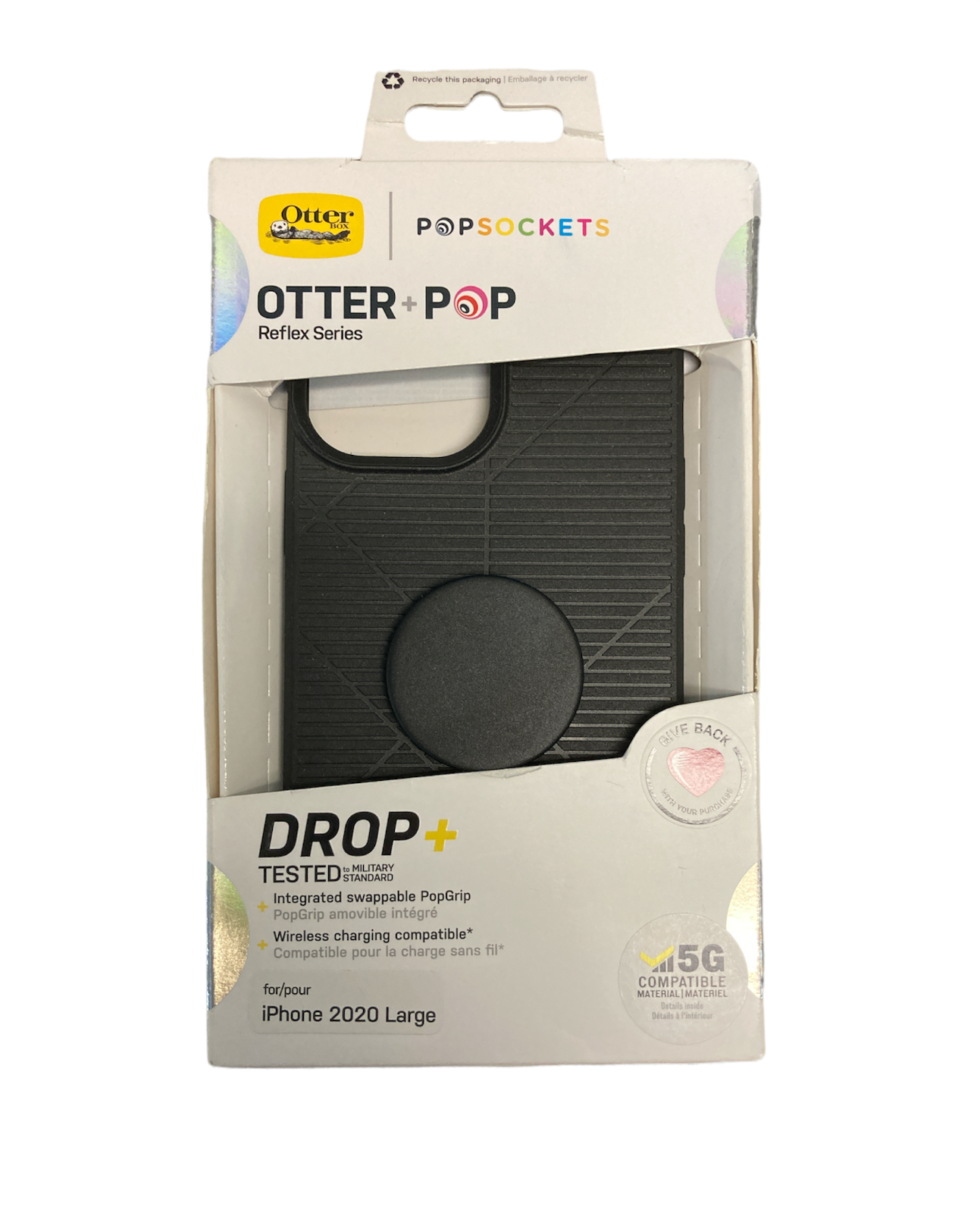 OTTERBOX Otter Pop Reflex 77-80154 Cover Case for Apple iPhone 12 Pro Max, Black