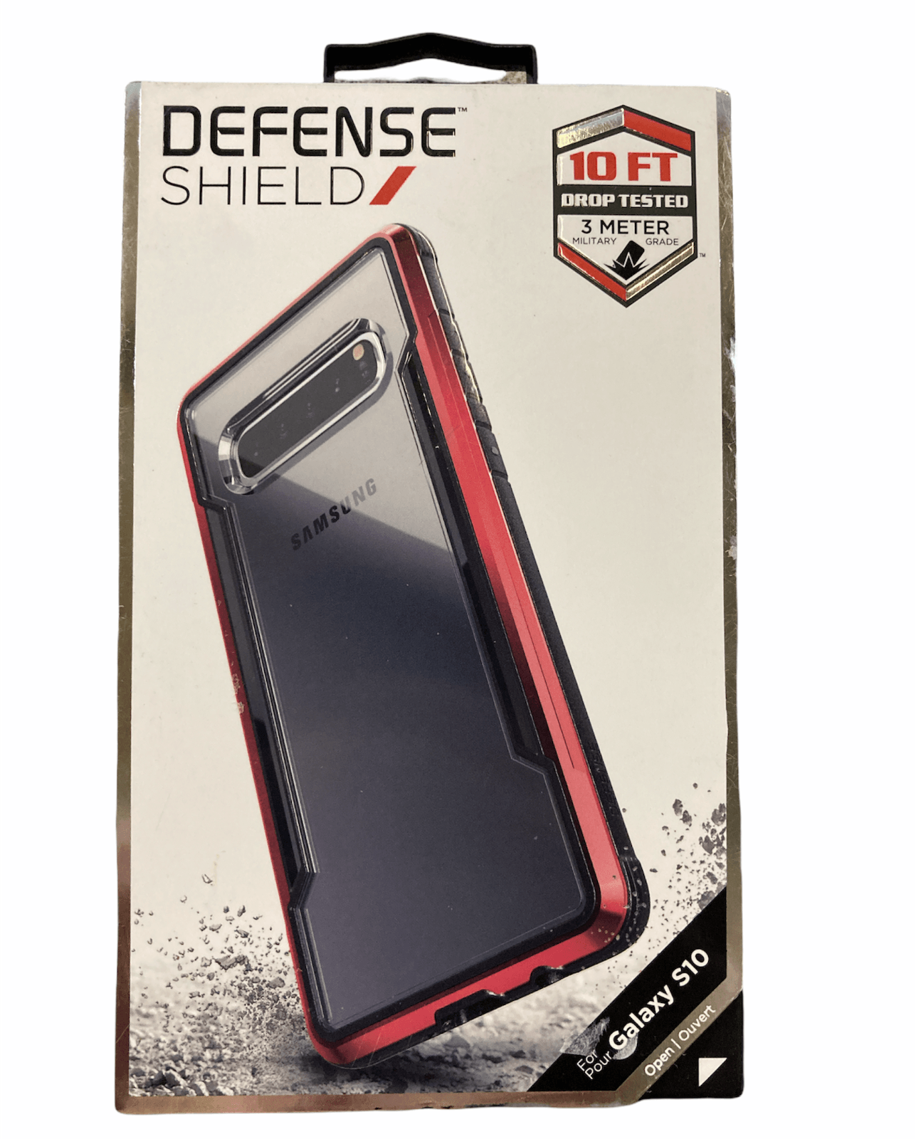 Defense Shield by X-Doria Shield for Samsung Galaxy S10, Red/Black GA