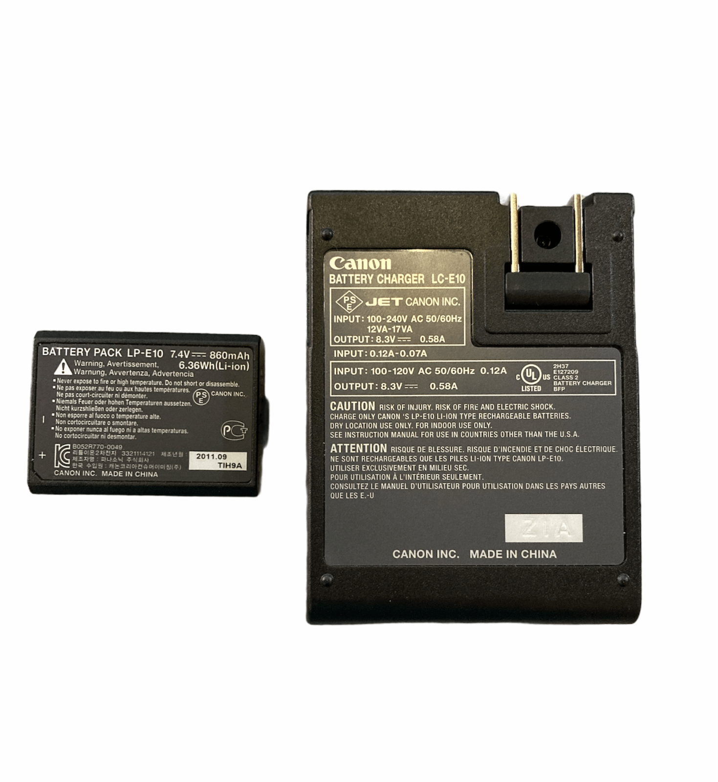 Canon 5109B001 Battery Charger for LC-E10 & Battery Pack LP-E10 GA no box